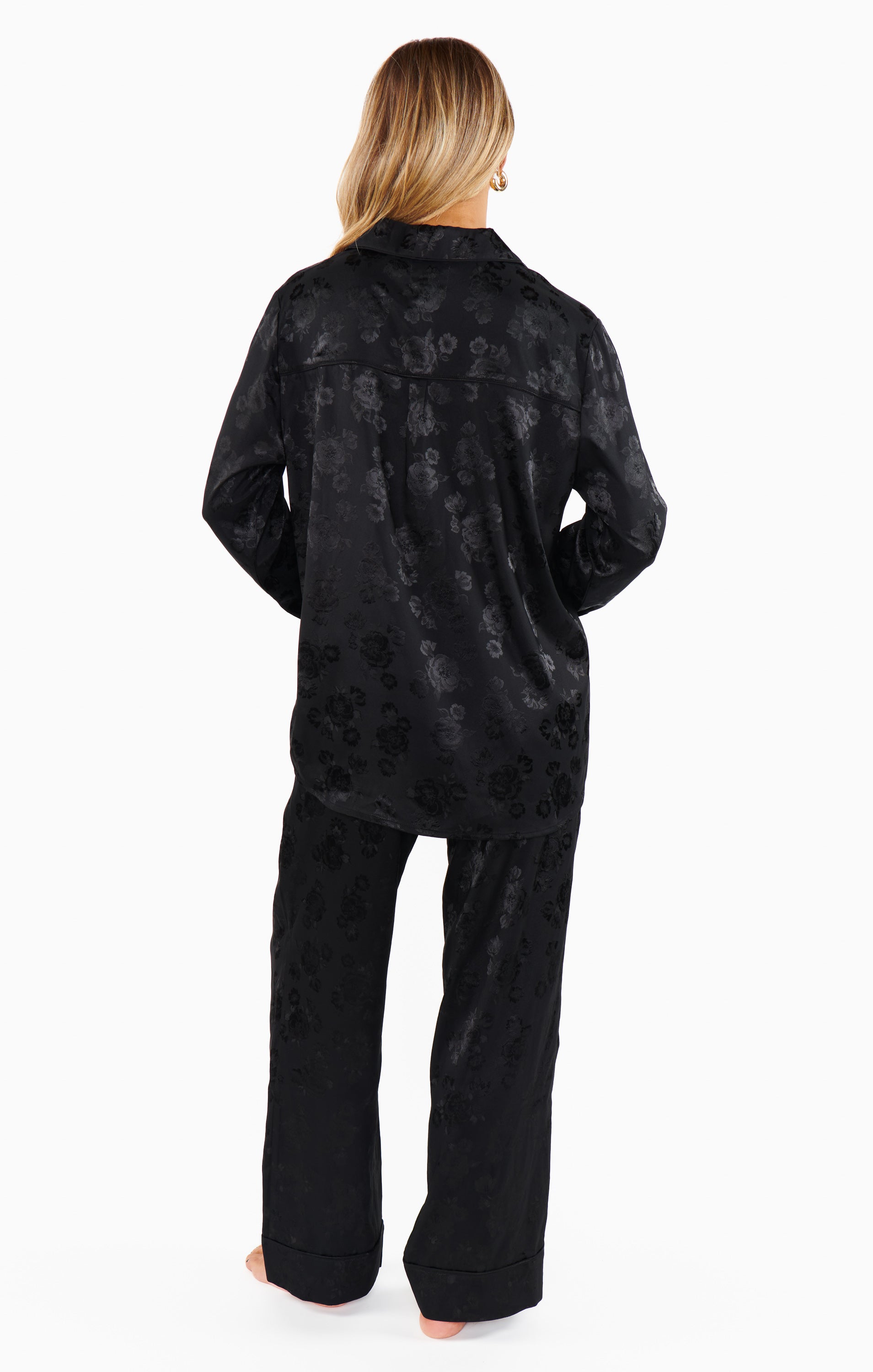 Classic Cropped PJ Set ~ Black Floral Silky – Show Me Your Mumu