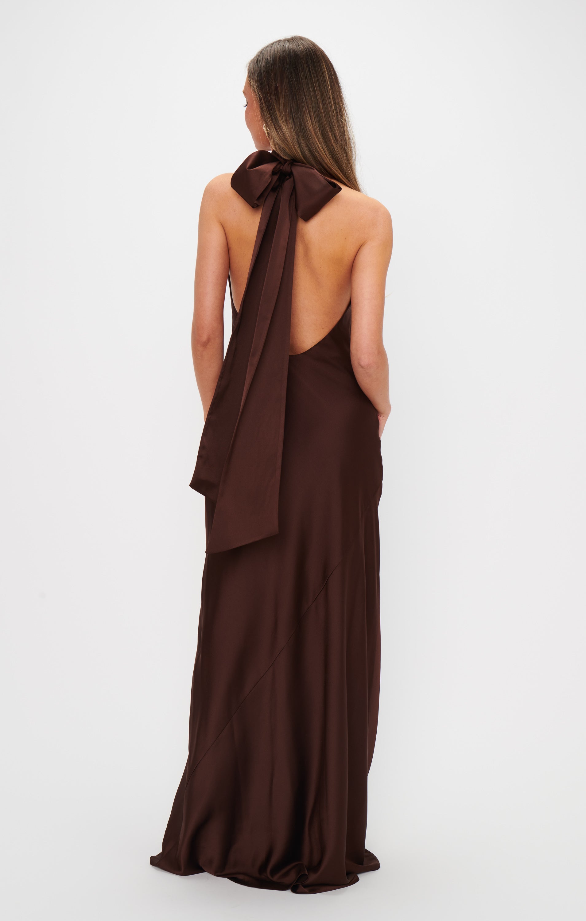 Lisa Maxi Dress, in Chocolate Luxe Satin, Size: Large | Show Me Your Mumu | Bridesmaid Dresses & Wedding Attendee Dress Lisa Maxi Dress, in Chocolate Luxe Satin, Size: Large | Show Me Your Mumu | Bridesmaid Dresses & Wedding Attendee Dress
