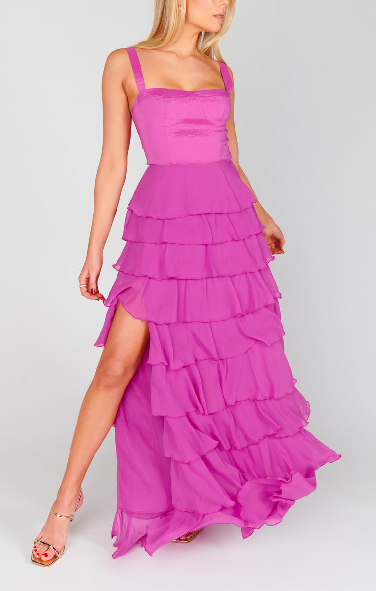 Katarina Maxi Dress, in Magenta Majesty, Size: Medium | Show Me Your Mumu