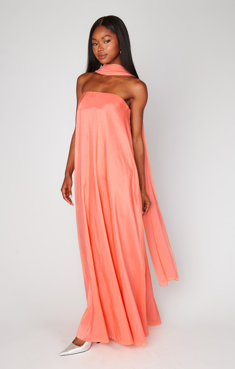 formal tube dress Tinsley Dress, in Cantaloupe Light Taffeta, Size: Medium | Show Me Your Mumu continuedselling theres a style for Hollis Light Green Lace Color:Almond Beige