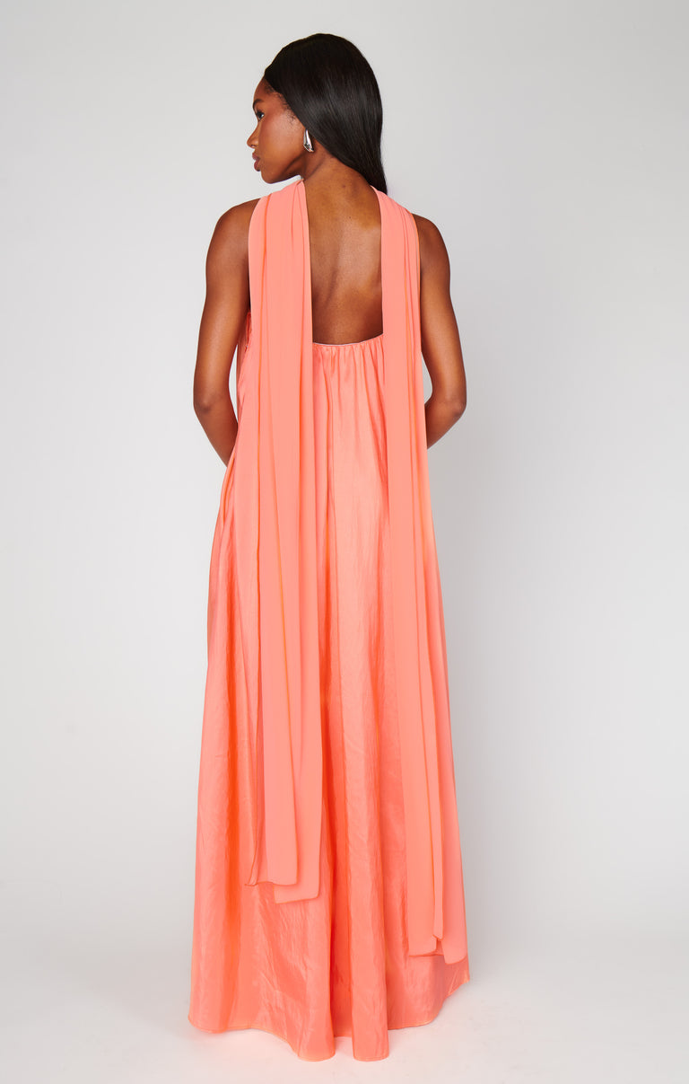 cantaloupe bridesmaid dresses Simple Sheath Long Bridesmaid Dresses with Slit, Cheap Bridesmaid Dres   Musebridals