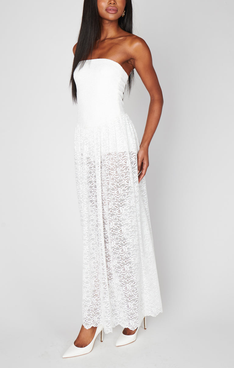 Diana Drop Waist Dress, in White Lovely Lace, Size: XL | Show Me Your Mumu Diana Drop Waist Dress, in White Lovely Lace, Size: XL | Show Me Your Mumu