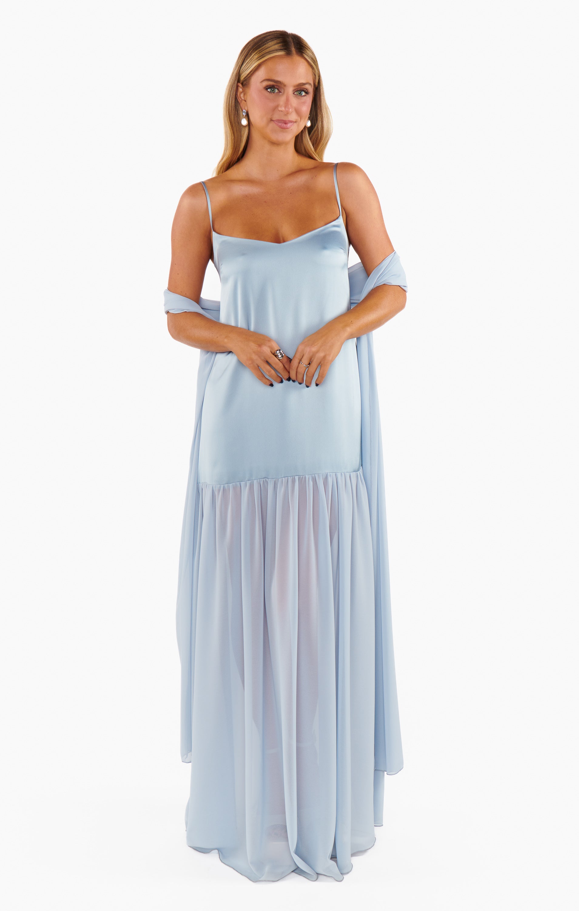 Show Me Your Mumu X REVOLVE Dahlia Maxi Dress in Baby Blue - size M Show Me Your Mumu X REVOLVE Dahlia Maxi Dress in Baby Blue - size M