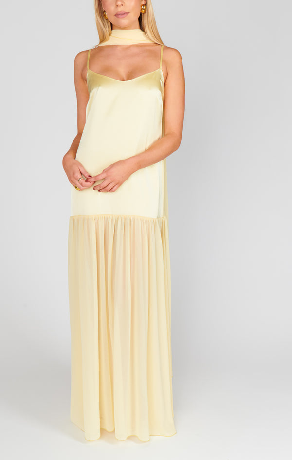 Blue Watercolor Dalia Maxi Dress main image 1