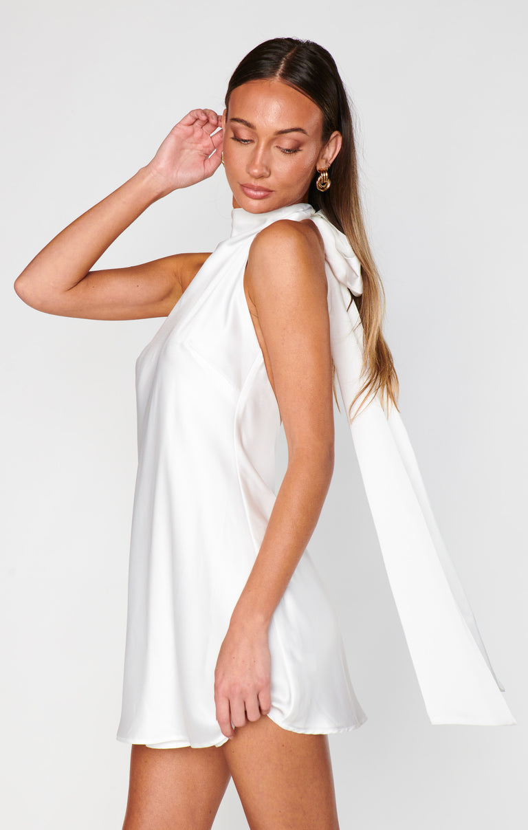Lisa Mini Dress, in Ivory Luxe Satin, Size: XS | Show Me Your Mumu Lisa Mini Dress, in Ivory Luxe Satin, Size: XS | Show Me Your Mumu
