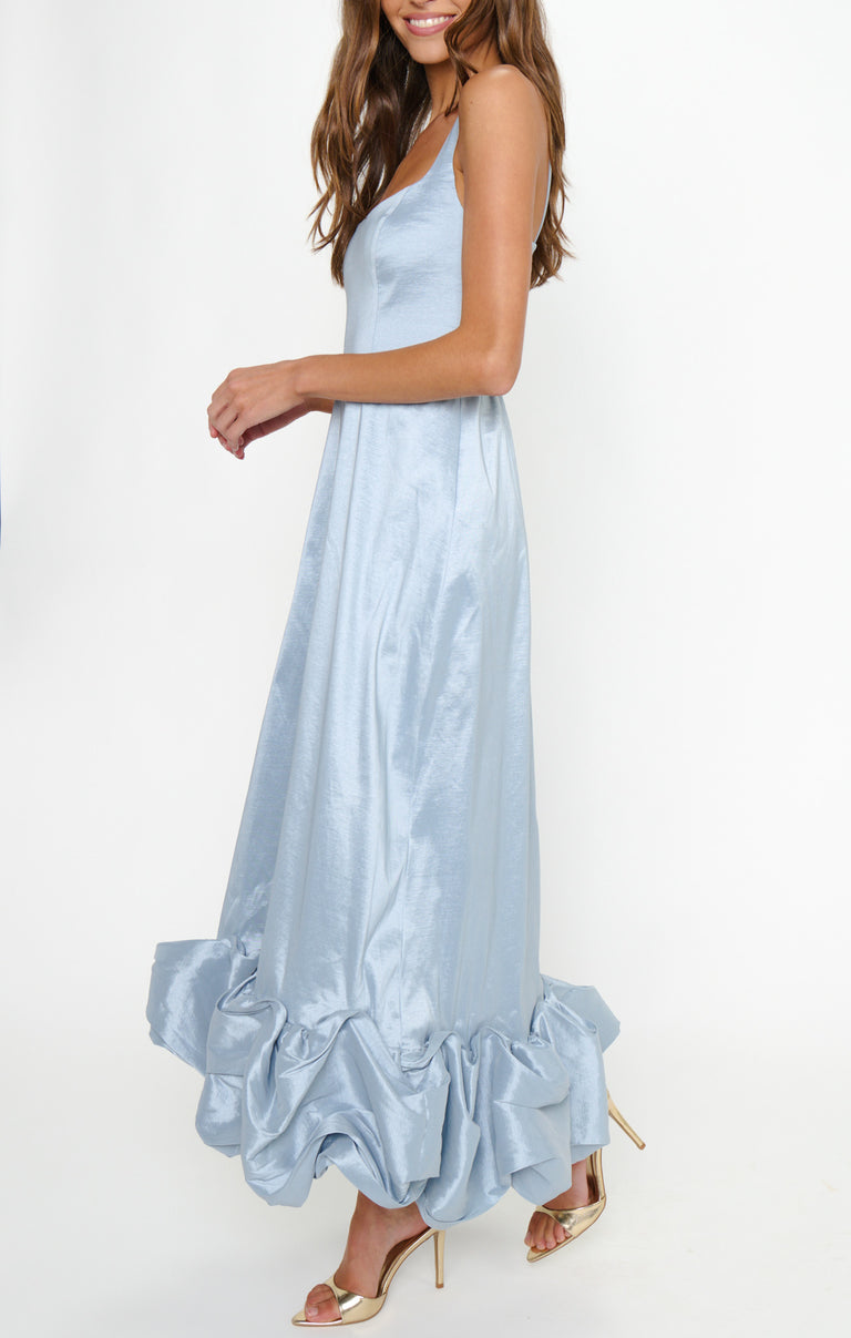 rebecca bridesmaid dresses Rebecca Midi Dress, in Steel Blue Taffeta, Size: XS | Show Me Your Mumu
