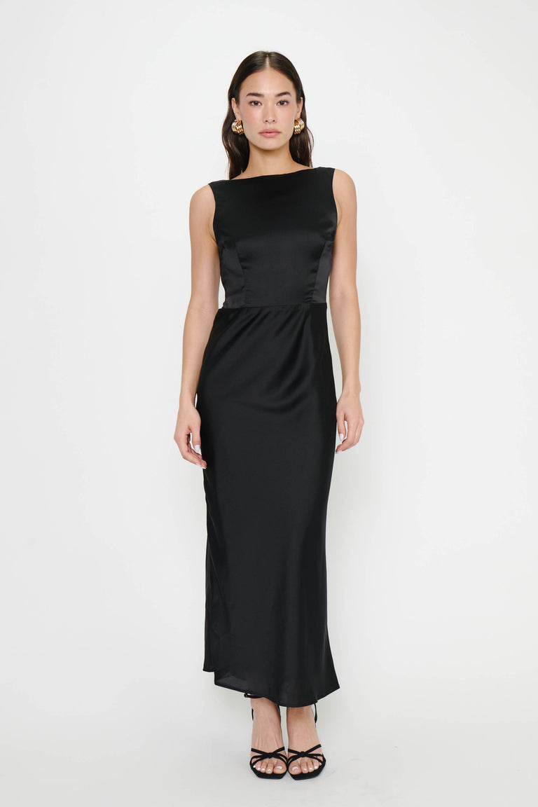 Candice Dress, in Black Luxe Satin, Size: Small | Show Me Your Mumu | Bridesmaid Dresses & Wedding Attendee Dress Candice Dress, in Black Luxe Satin, Size: Small | Show Me Your Mumu | Bridesmaid Dresses & Wedding Attendee Dress