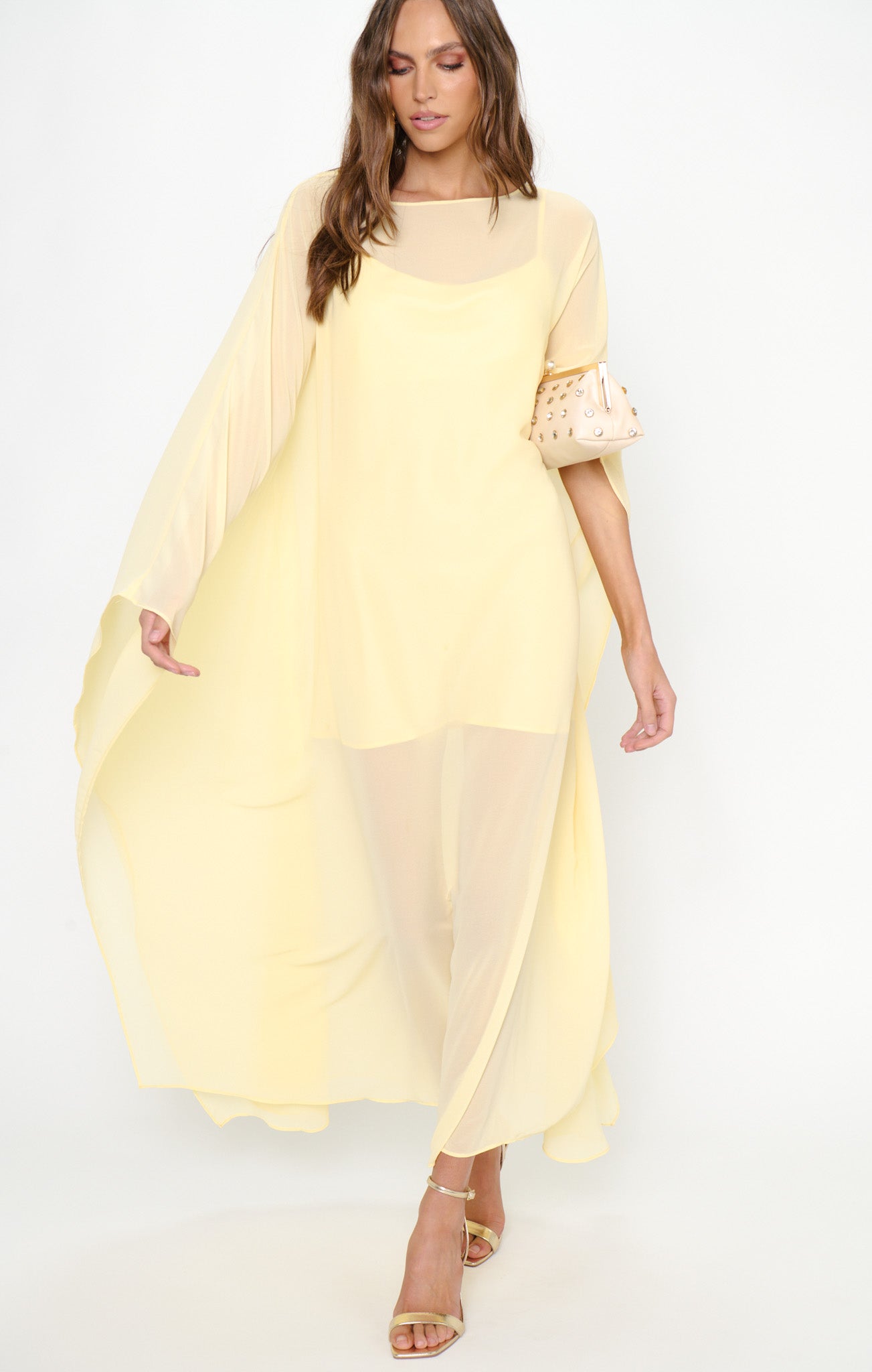 Olsen Maxi Dress, in Pale Yellow Chiffon | Show Me Your Mumu