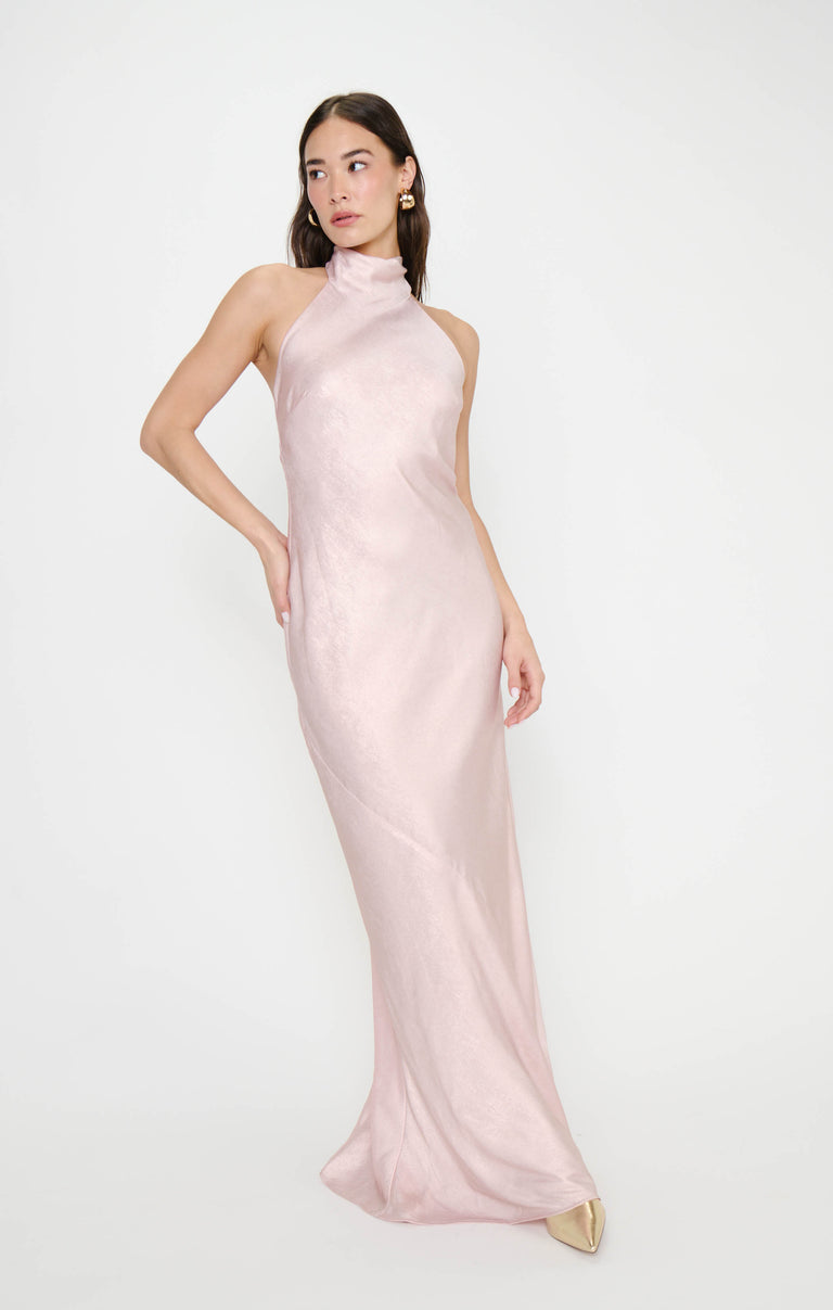 Lisa Maxi Dress, in Powder Pink Chrome, Size: XL | Show Me Your Mumu