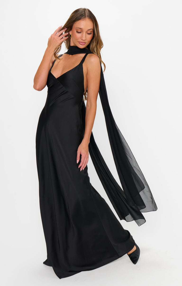 Soiree Shawl, in Black Chiffon | Show Me Your Mumu | Wedding Attendee Dress Soiree Shawl, in Black Chiffon | Show Me Your Mumu | Wedding Attendee Dress