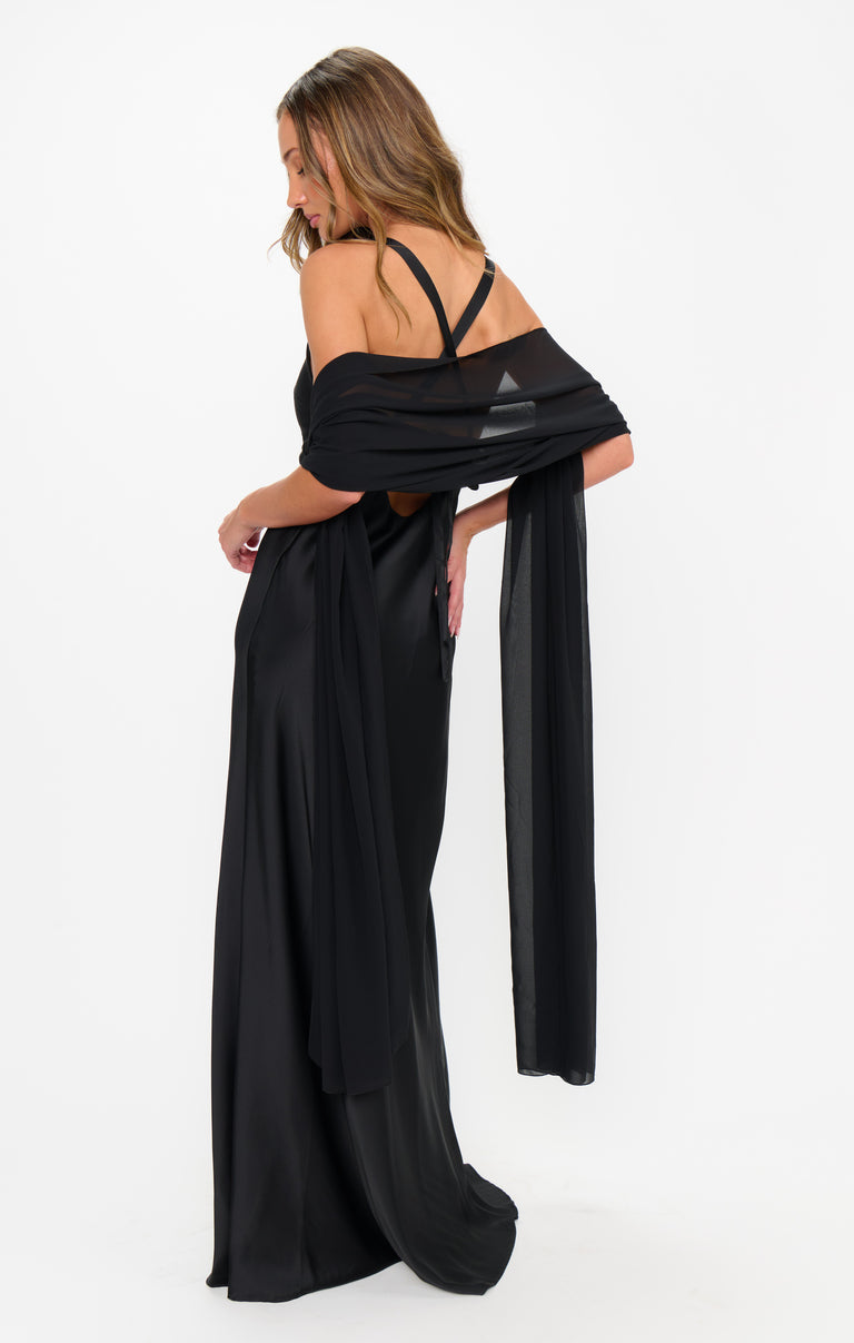 Soiree Shawl, in Black Chiffon | Show Me Your Mumu