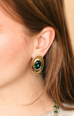 Petit Moments Burke Earrings ~ Green