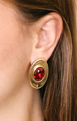 Petit Moments Burke Earrings ~ Red