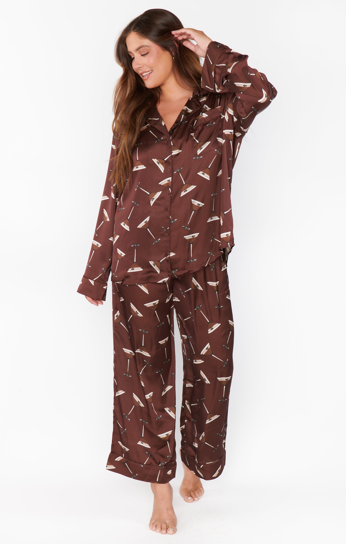 Classic PJ Set ~ Espresso Martini Silky – Show Me Your Mumu