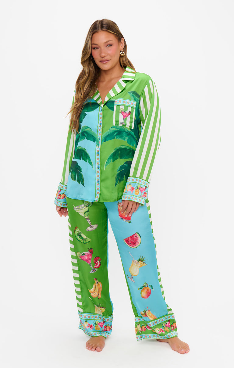 Classic PJ Set ~ Piña Colada Party Silky