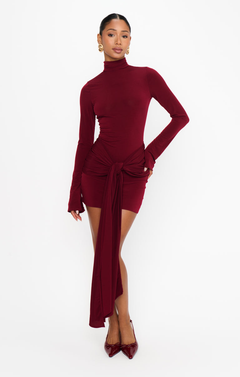 Bleecker Mini Dress ~ Cabernet Red Show Me Your Mumu Bleecker Mini Dress ~ Cabernet Red Show Me Your Mumu