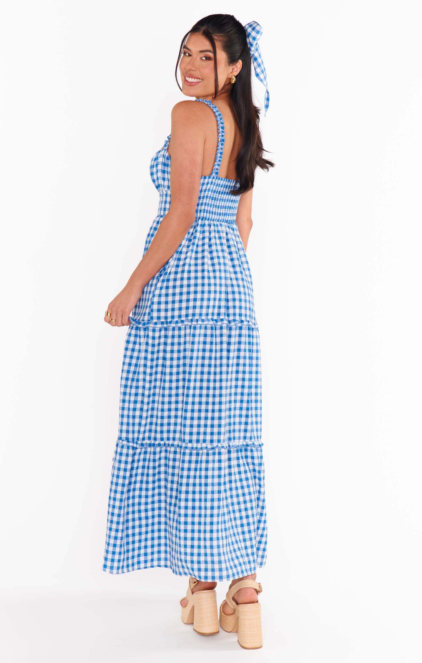 Rosie Dress Blue Bounty Gingham Show Me Your Mumu