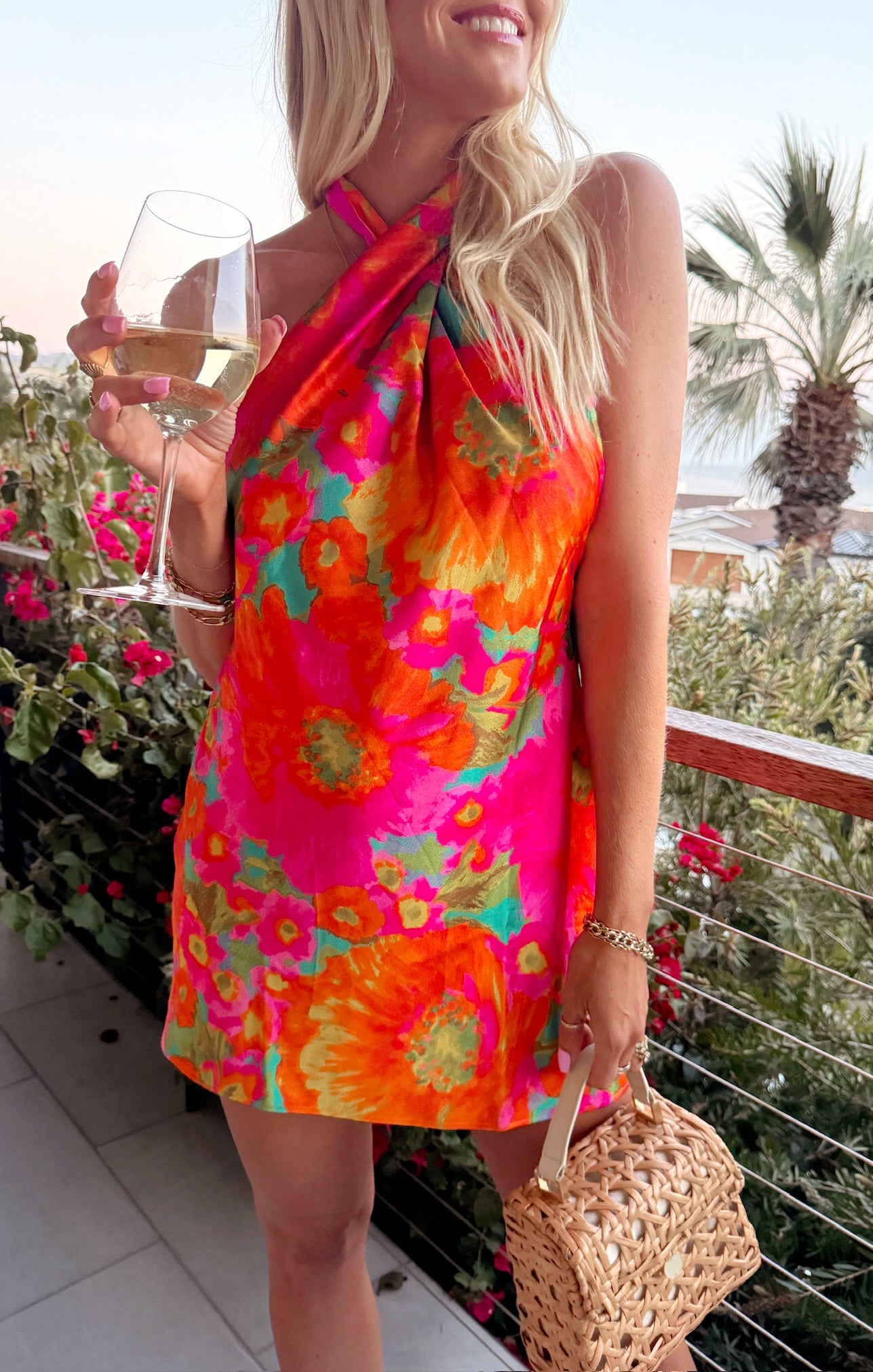 Jasmine Tie Mini Dress ~ Miss Malibu XS