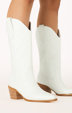 Billini Danaro Cowboy Boot ~ White