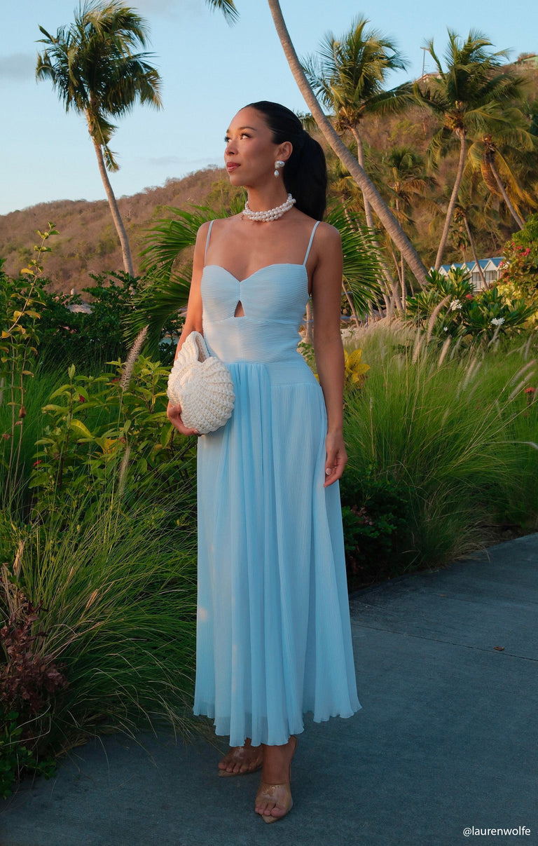 Camille Midi Dress, in Ice Blue, Size: 2X | Show Me Your Mumu Camille Midi Dress, in Ice Blue, Size: 2X | Show Me Your Mumu
