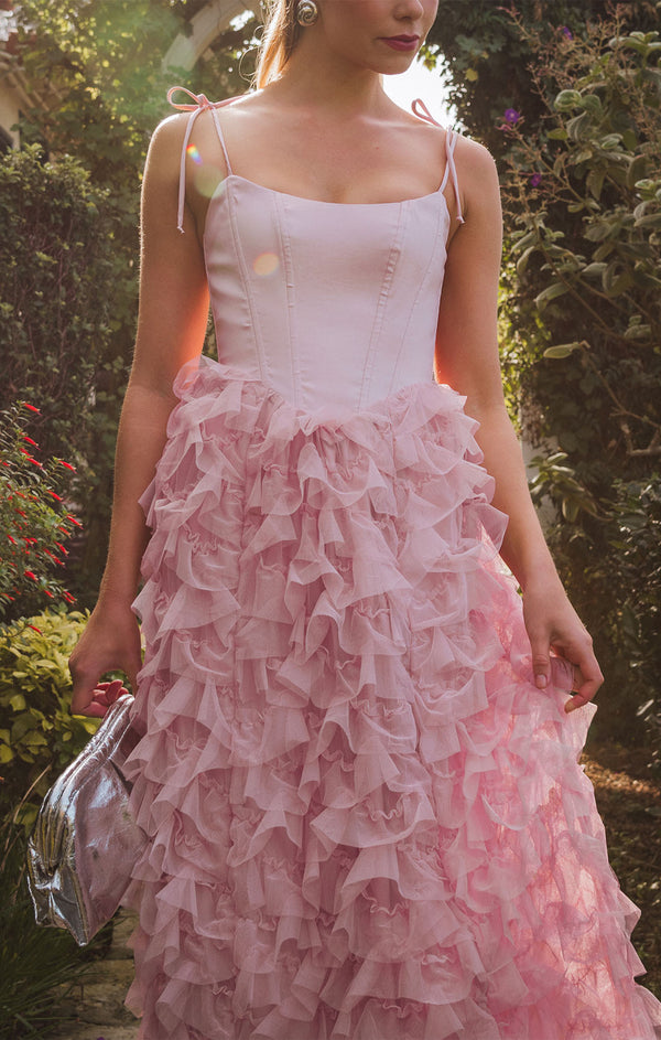 Francesca Maxi Dress ~ Ballet Slipper Ruffle Tulle – Show Me Your Mumu Francesca Maxi Dress ~ Ballet Slipper Ruffle Tulle – Show Me Your Mumu