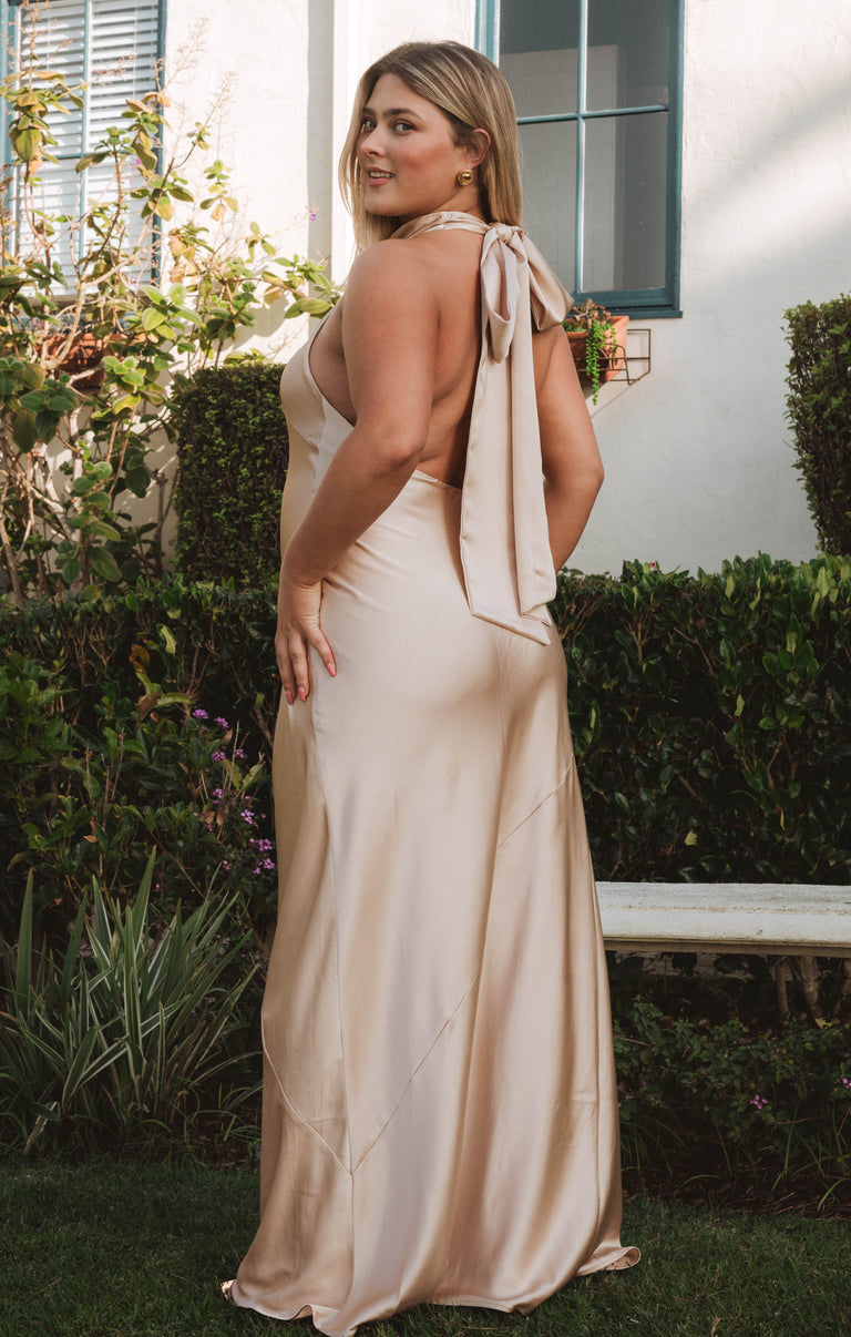 show me your mumu lisa maxi dress Lisa Maxi Dress, in Champagne Luxe Satin, Size: XL | Show Me Your Mumu