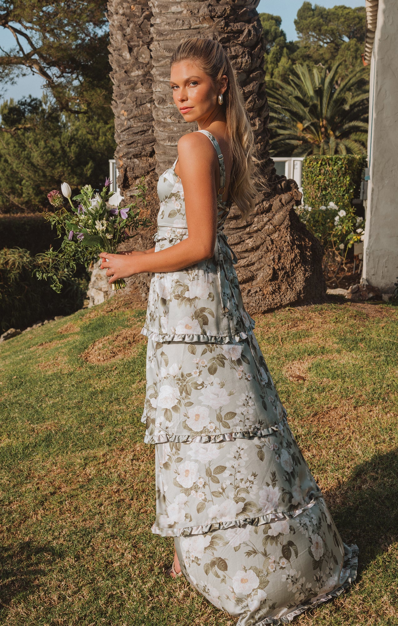 ワンピース Her lip to Secret Garden Midi Dress herlipto Secret Garden Midi Dress ワンピース