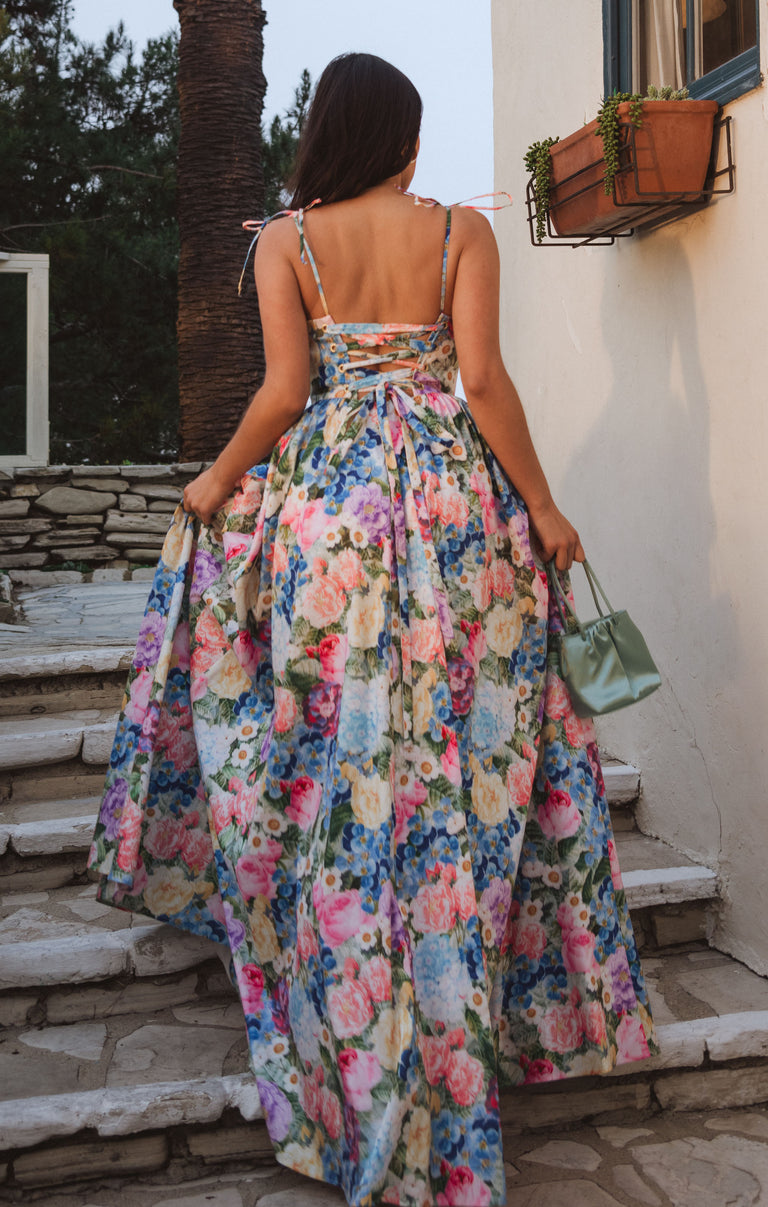 fitted lace wedding dress Juliet Maxi Dress, in Flower Shop, Size: Medium | Show Me Your Mumu