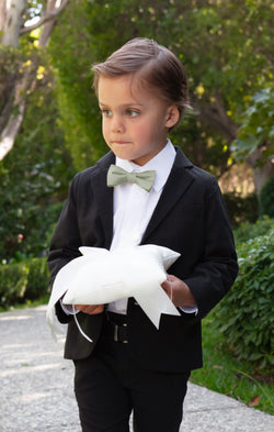 Range Kids Bow Tie ~ Moss Green Solid