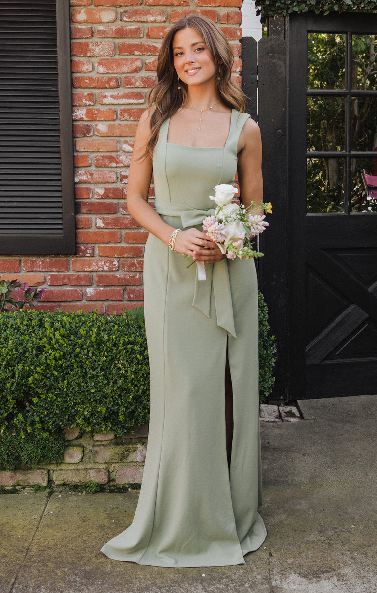 Bridesmaid Fabric Swatch, in Moss Green Stretch