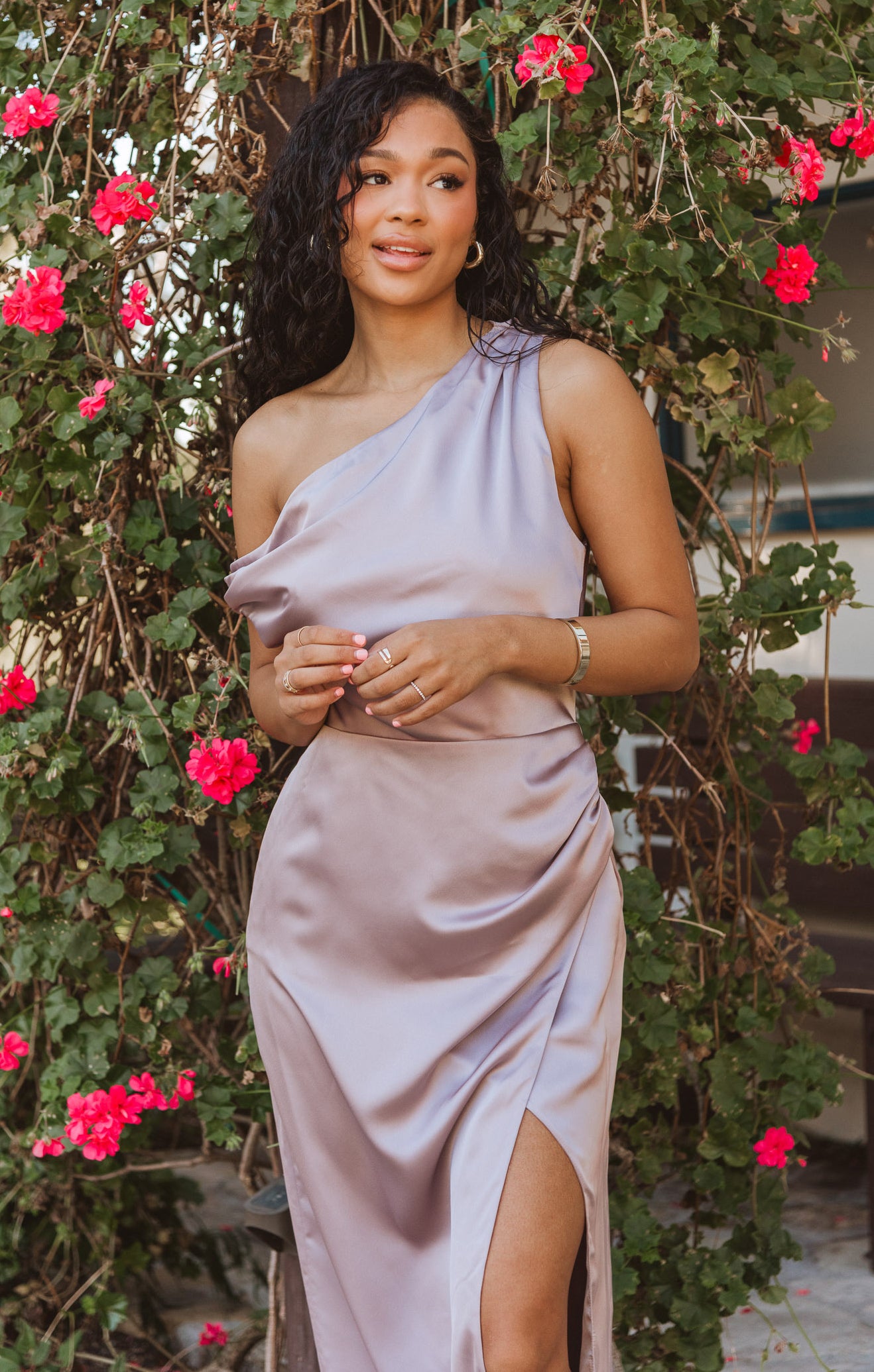 Jodie Dress, in Dusty Purple Luxe Satin, Size: 2XL | Show Me Your Mumu