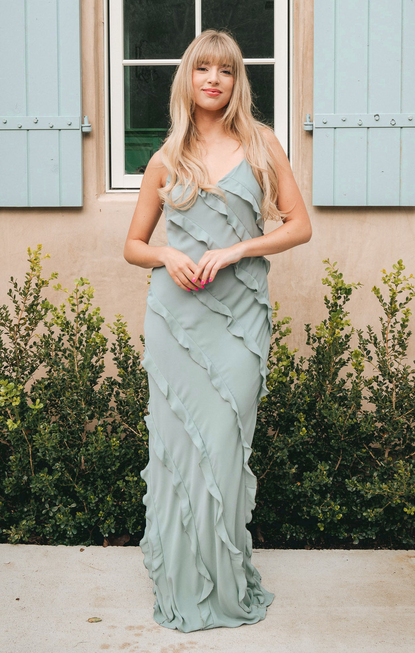 slim fit dress slacks Mint Green Illusion Short Sleeves Tiered Made to Measure A-Line Prom Dress main image 1