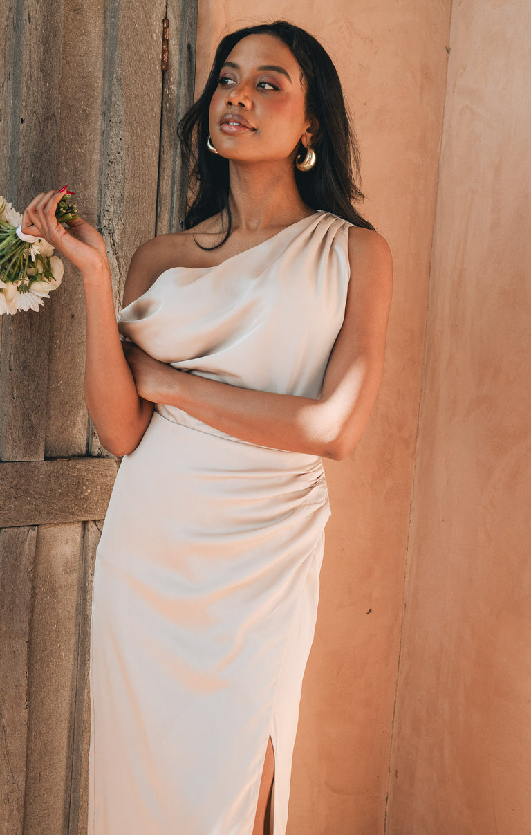 Jodie Dress ~ Show Me The Ring Luxe Satin – Show Me Your Mumu