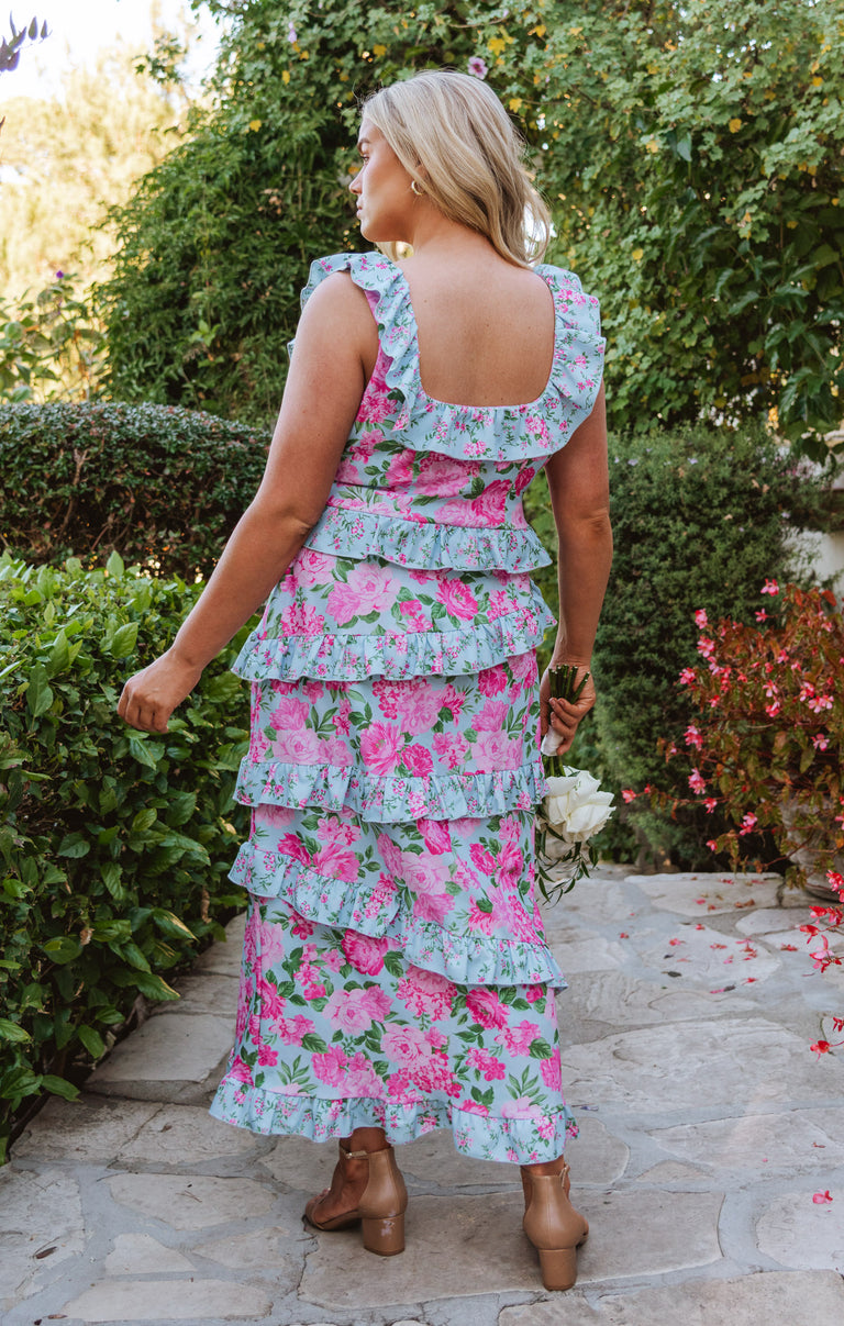 Greta Dress ~ Cottage Floral Multi Stretch – Show Me Your Mumu