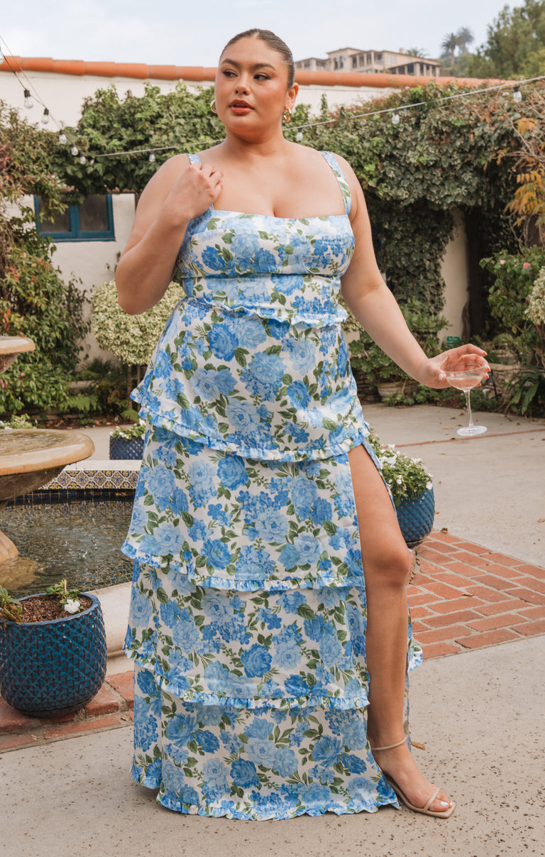 Lady Corset Dress ~ Cottage Floral Blue Show Me Your Mumu Lady Corset Dress ~ Cottage Floral Blue Show Me Your Mumu