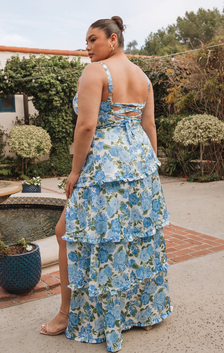 Lady Corset Dress ~ Cottage Floral Blue Show Me Your Mumu Lady Corset Dress ~ Cottage Floral Blue Show Me Your Mumu
