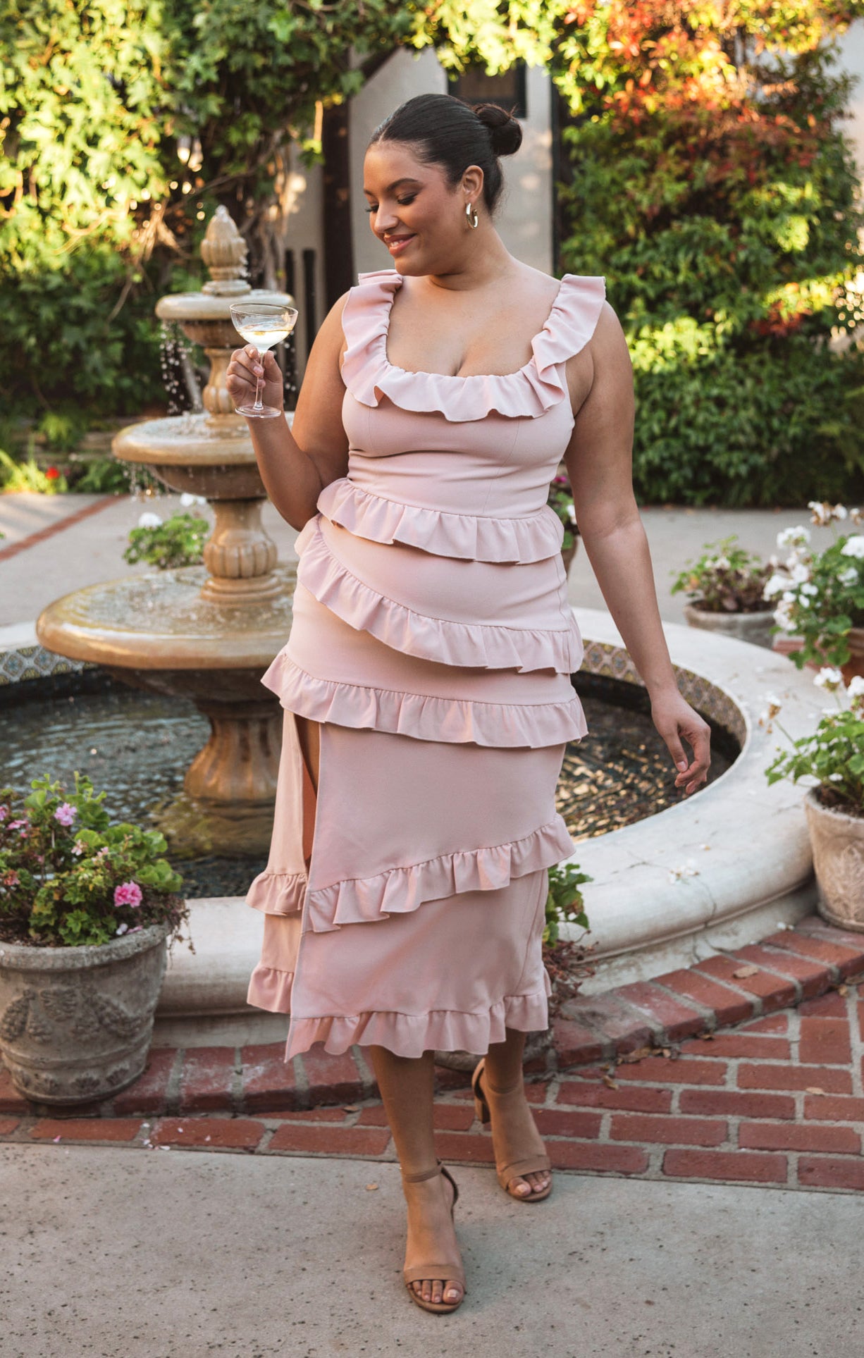 Greta Dress ~ Moss Green Stretch