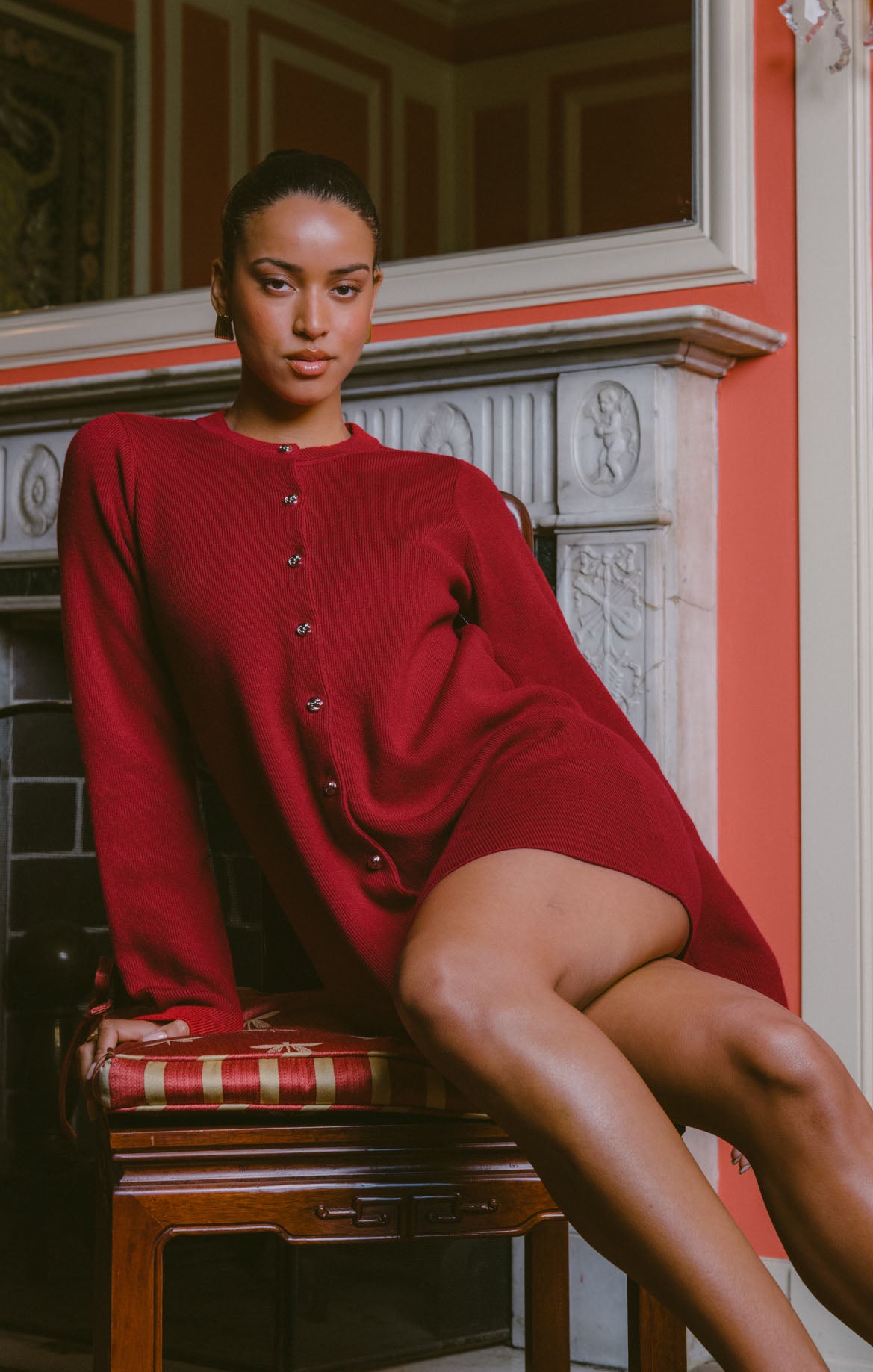 Marguerite Cardigan Dress ~ Lover Red Knit – Show Me Your Mumu