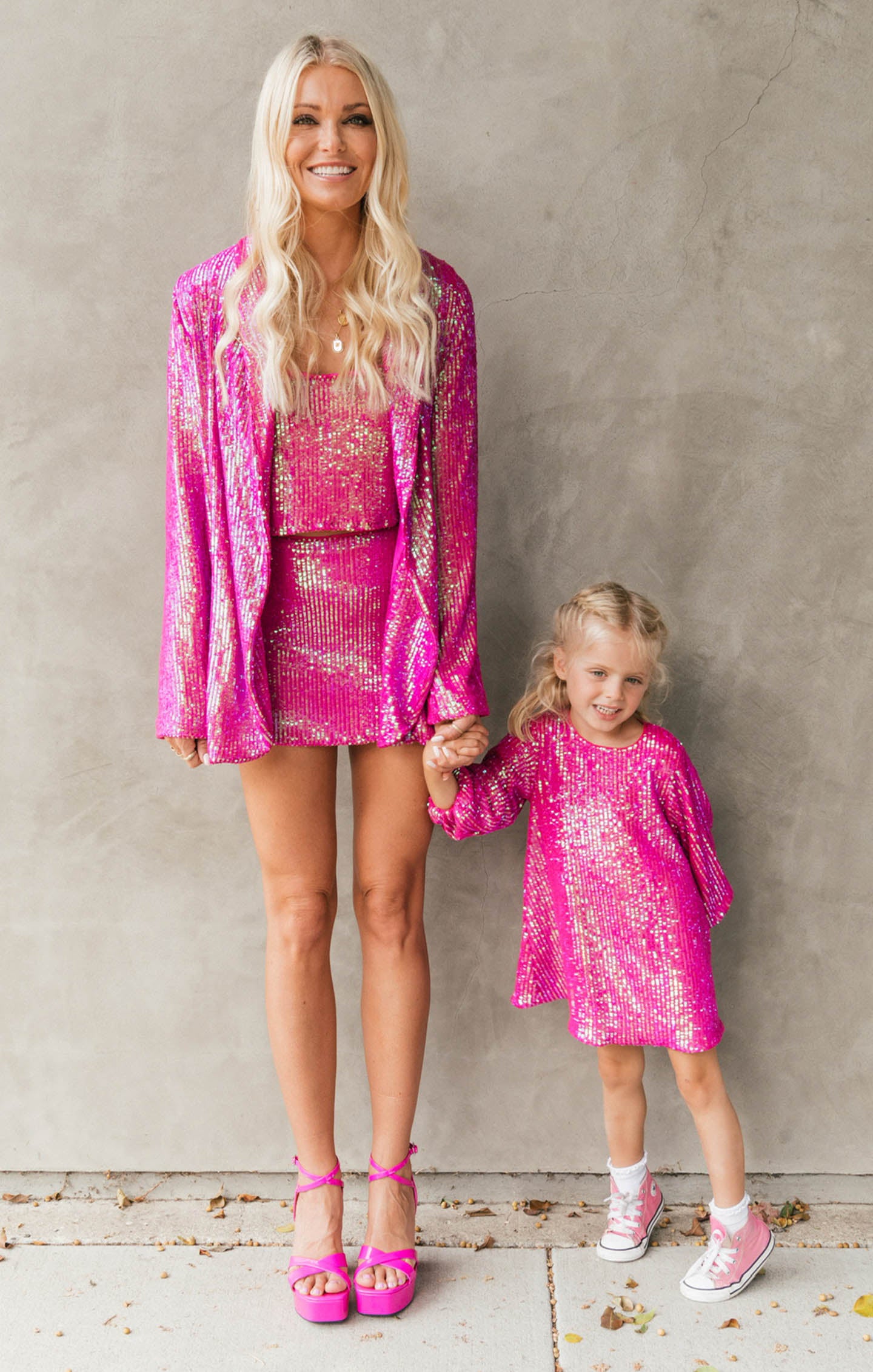 Once Upon A Time Dress ~ Pink Disco Sequins