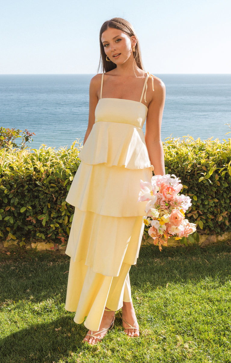 pretty yellow dresses Meet Cute Dress, in Pale Yellow Taffeta | Show Me Your Mumu