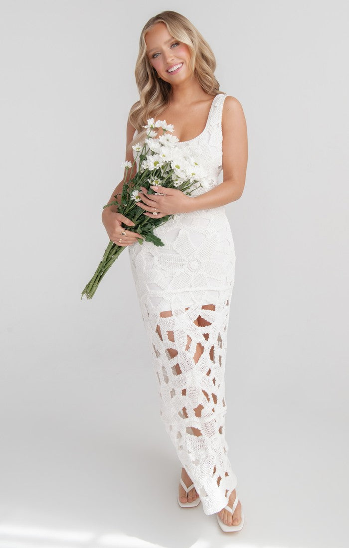 Lani Maxi Dress ~ White Bloom Crochet Show Me Your Mumu Lani Maxi Dress ~ White Bloom Crochet Show Me Your Mumu