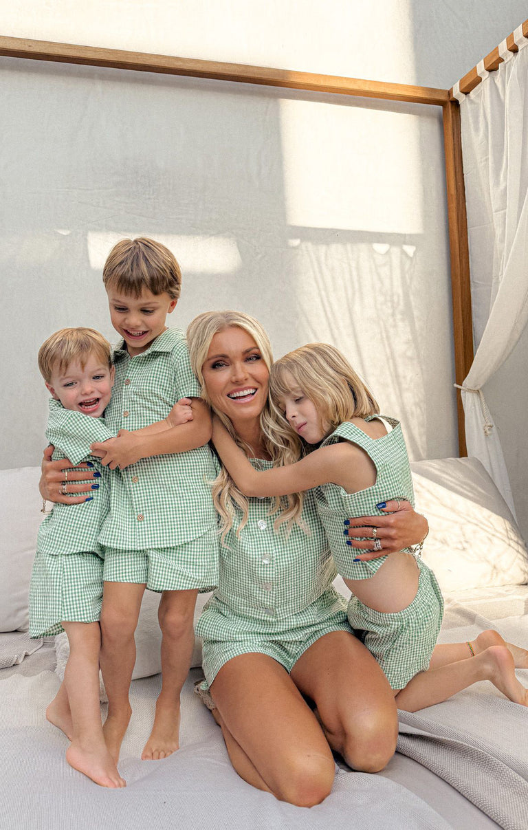 Maren Top, in Field Green Gingham, Size: Large | Show Me Your Mumu Maren Top, in Field Green Gingham, Size: Large | Show Me Your Mumu