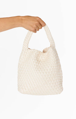 Mayce Woven Bag ~ Off White