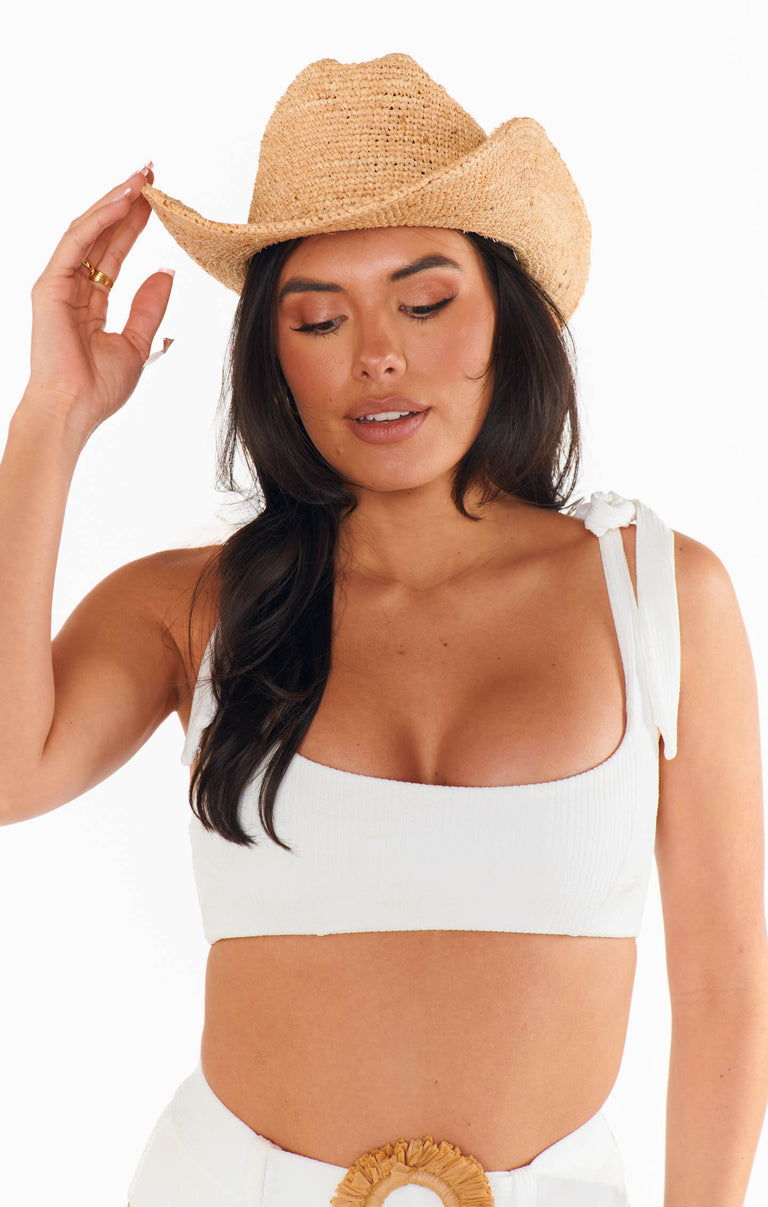 Lack of Color Raffia Cowboy Hat ~ Natural – Show Me Your Mumu display picture 3