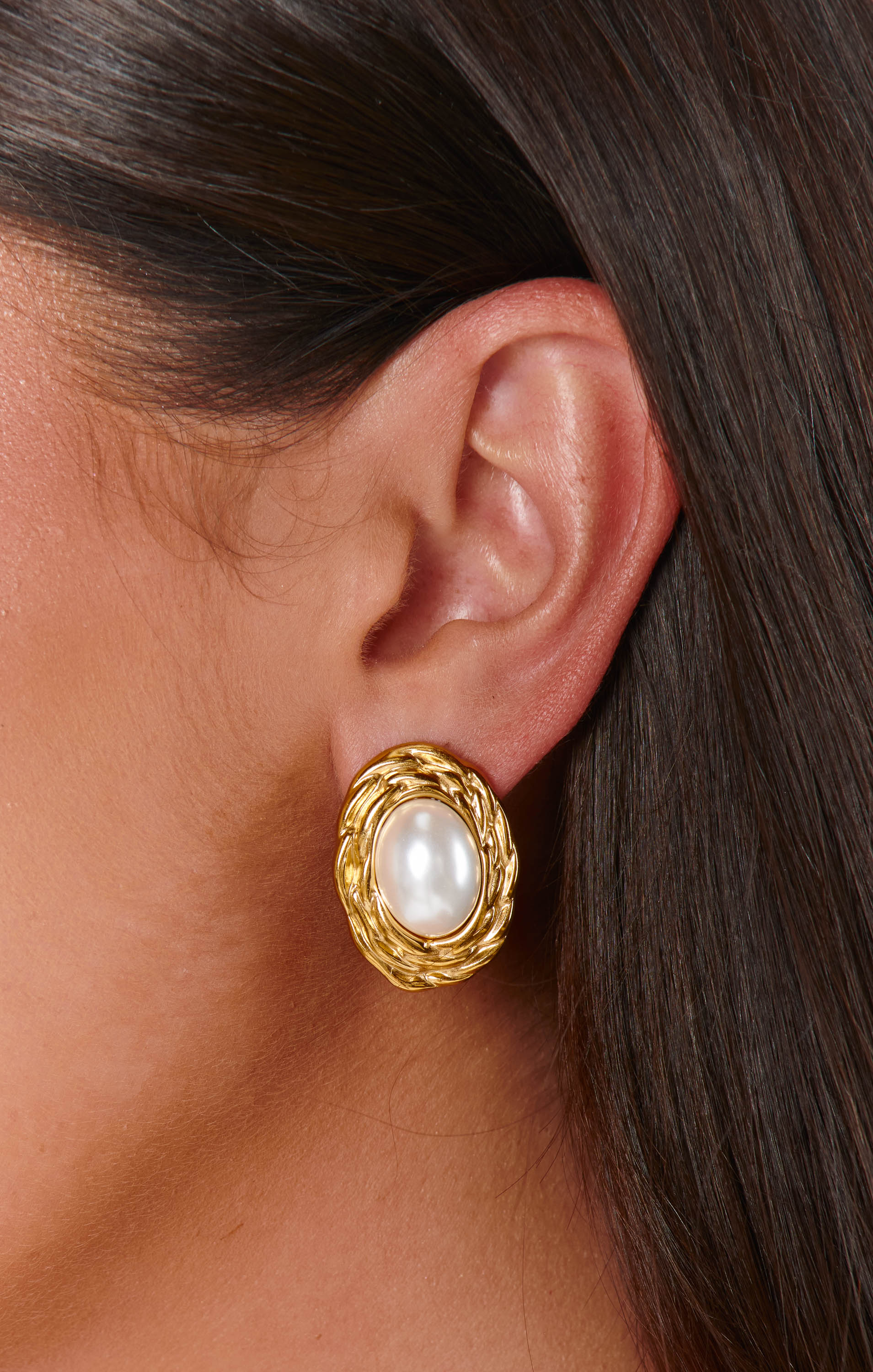 ★MIDNIGHT MOMENT.★ bumpy pearl earring gold MIDNIGHT MOMENT