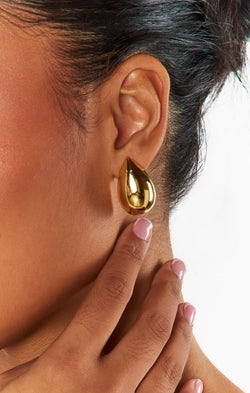 Faithy Jewels Large Teardrop Earring ~ Gold