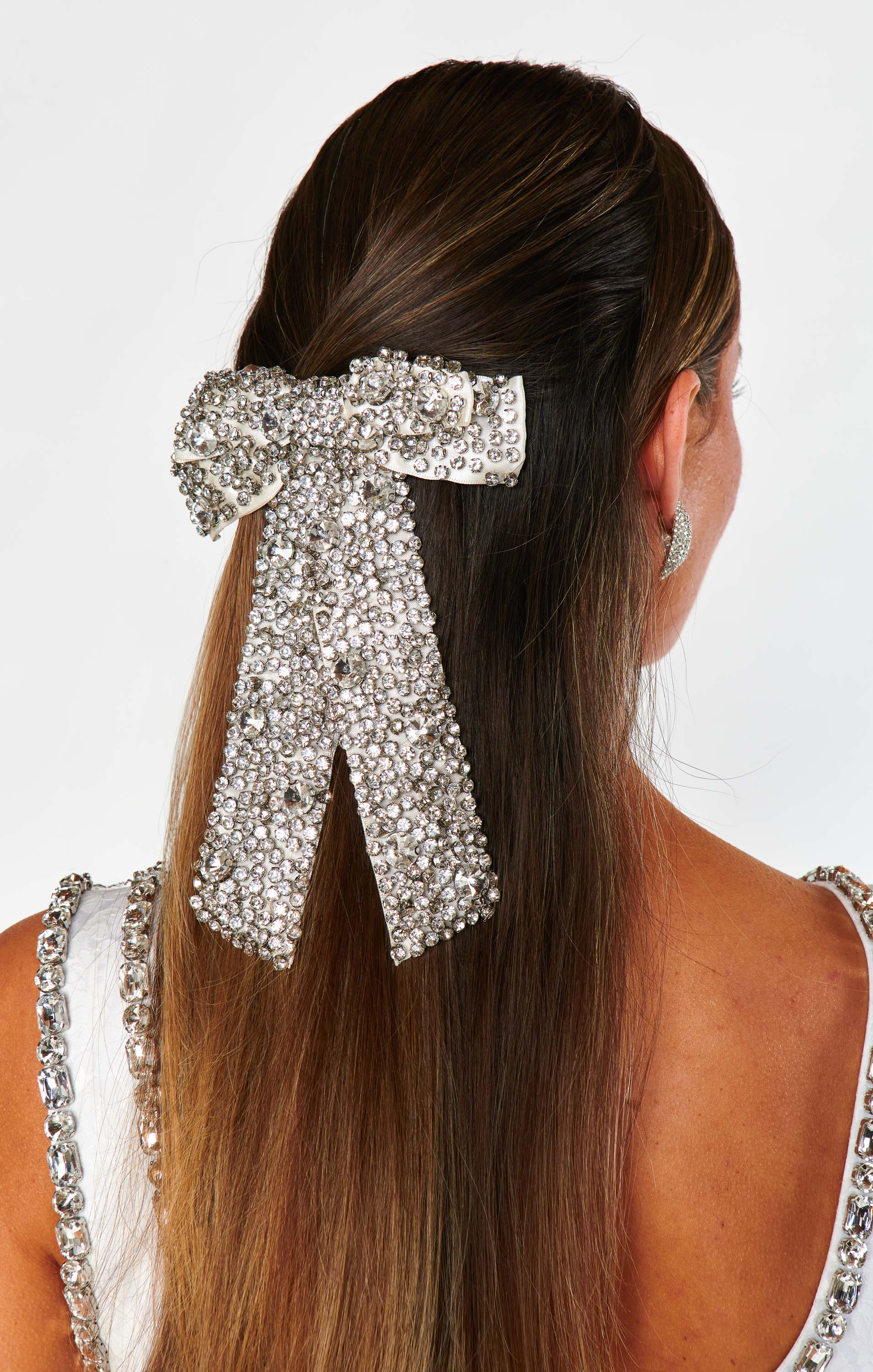 Crystal Hair Bow ~ Silver – Show Me Your Mumu
