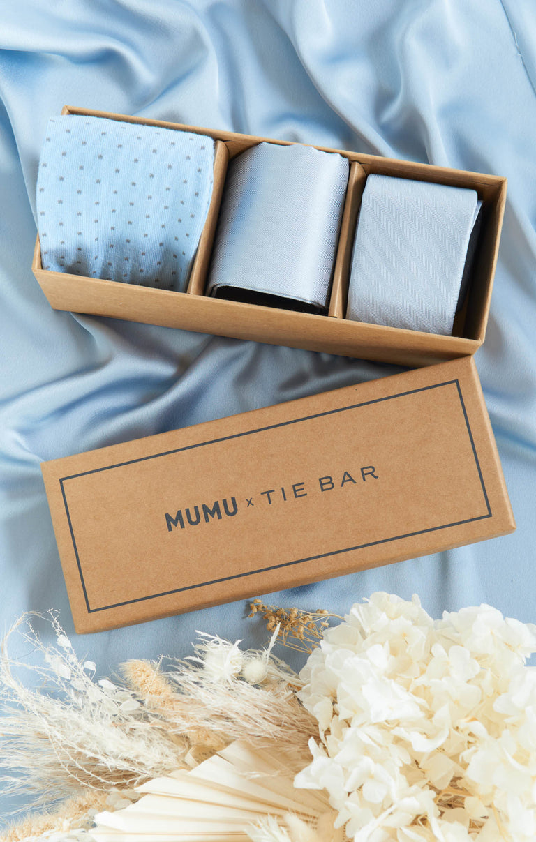 Mumu Weddings x Tie Bar Gift Box ~ Steel Blue Solid – Show  display picture 3