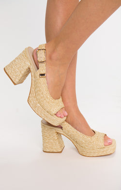 Dolce Vita Flores Platform Heel ~ Light Natural