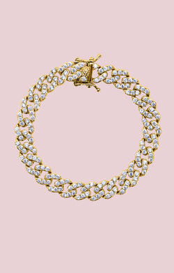 OMA The Label The Frosty Link Collection 9mm Bracelet ~ Gold